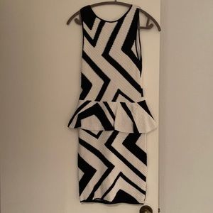 Alice and Olivia Black and White Dress
